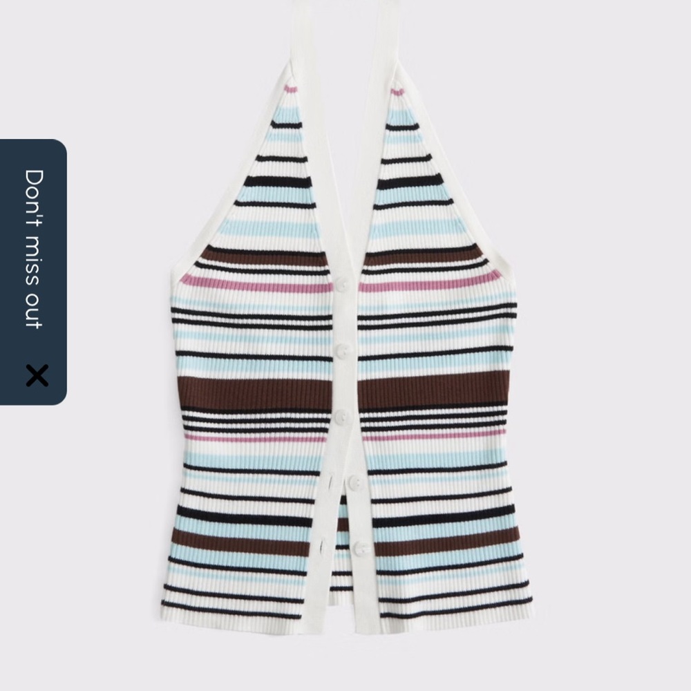 NWT Abercrombie Ribbed Halter Sweater Vest - Picture 2 of 4